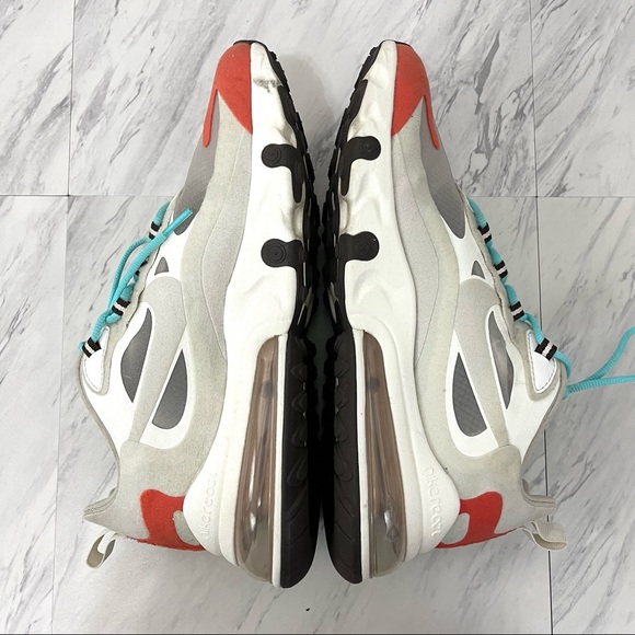 Nike- Air Max 270 React Lt Beige Chalk/Platinum Tint Size Men’s 8.5 - Picture 5 of 12